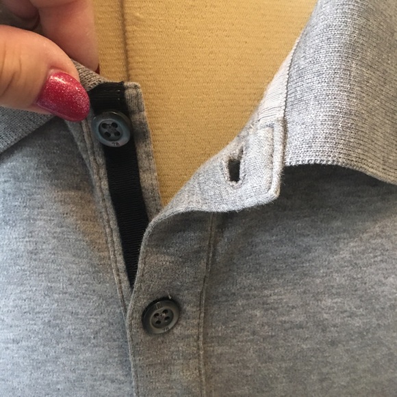 Banana Republic gray mens polo shirt Size L - Picture 2 of 9